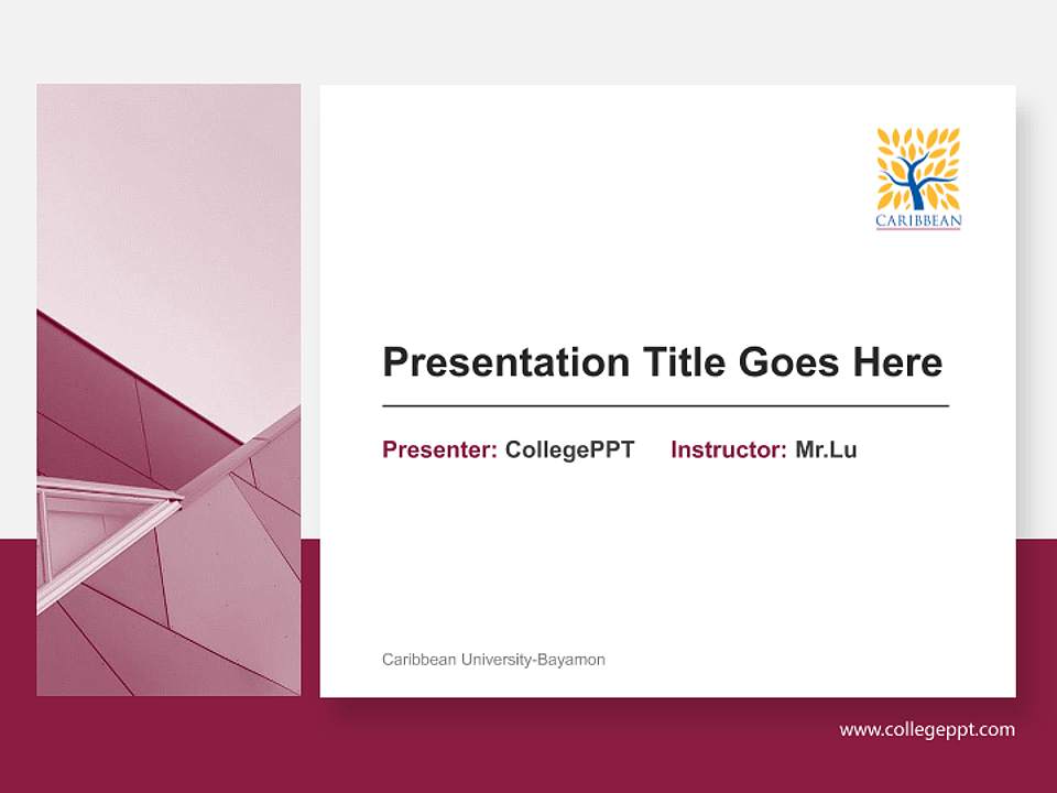 Caribbean University-Bayamon General Purpose PPT Template4:3 ratio PPT effect preview image6