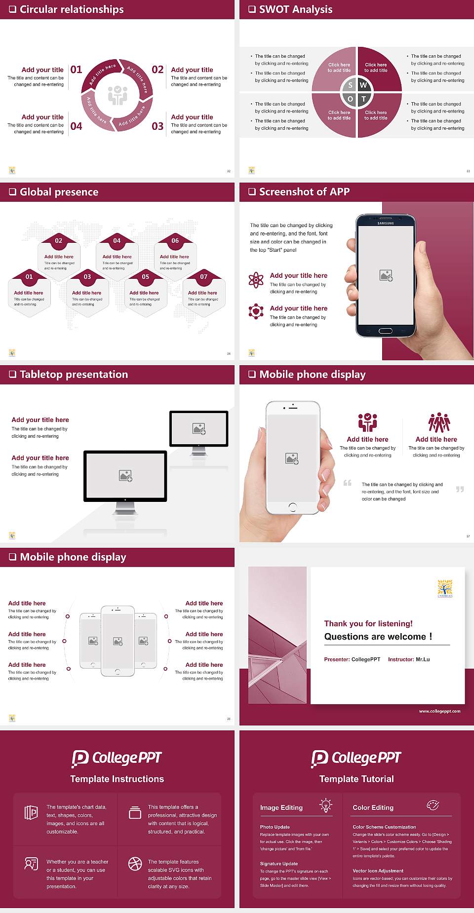 Caribbean University-Bayamon General Purpose PPT Template4:3 ratio PPT effect preview image5
