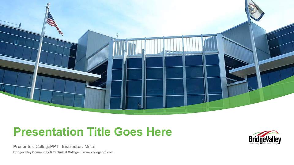 Bridgevalley Community & Technical College Course/Courseware Creation PPT Template16:9 ratio PPT effect preview image