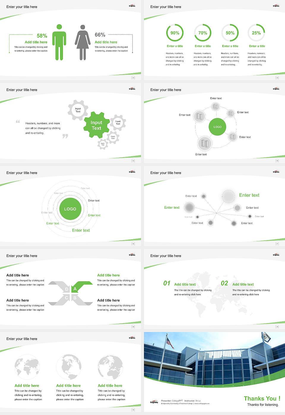 Bridgevalley Community & Technical College Course/Courseware Creation PPT Template16:9 ratio PPT effect preview image4