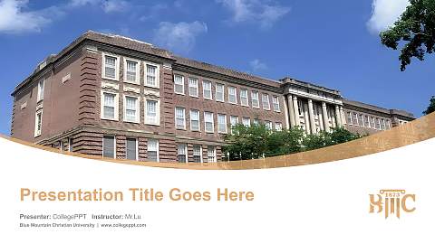 Blue Mountain Christian University Course/Courseware Creation PPT Template
