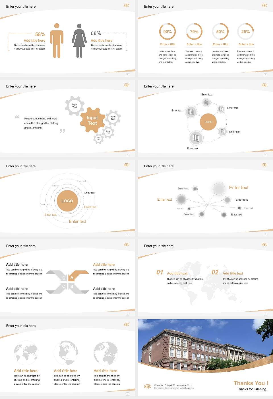 Blue Mountain Christian University Course/Courseware Creation PPT Template16:9 ratio PPT effect preview image4