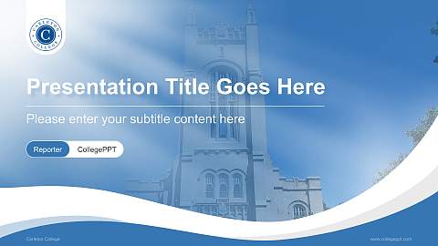 Carleton College Lecture Sharing and Networking Event PPT Template