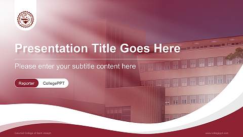 Calumet College of Saint Joseph Lecture Sharing and Networking Event PPT Template