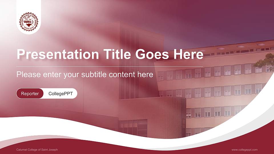 Calumet College of Saint Joseph Lecture Sharing and Networking Event PPT Template16:9 ratio PPT effect preview image