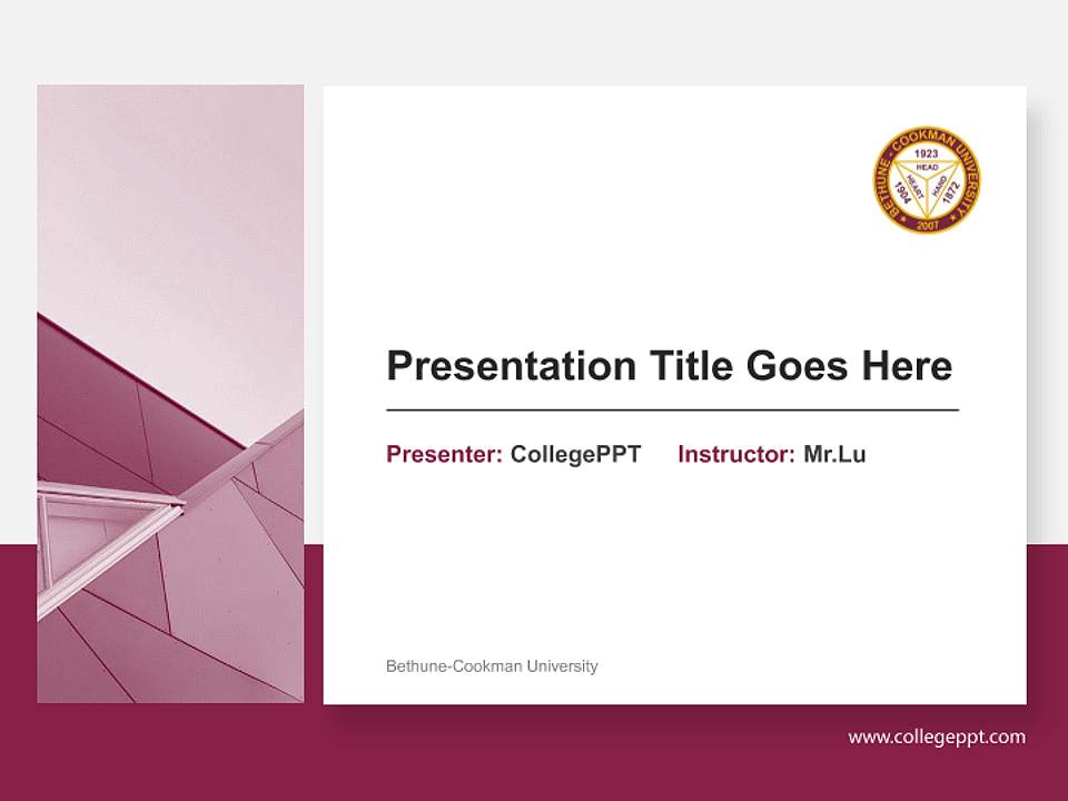 Bethune-Cookman University General Purpose PPT Template4:3 ratio PPT effect preview image6