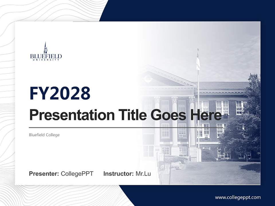 Bluefield College Academic Presentation/Research Findings Report PPT Template4:3 ratio PPT effect preview image5