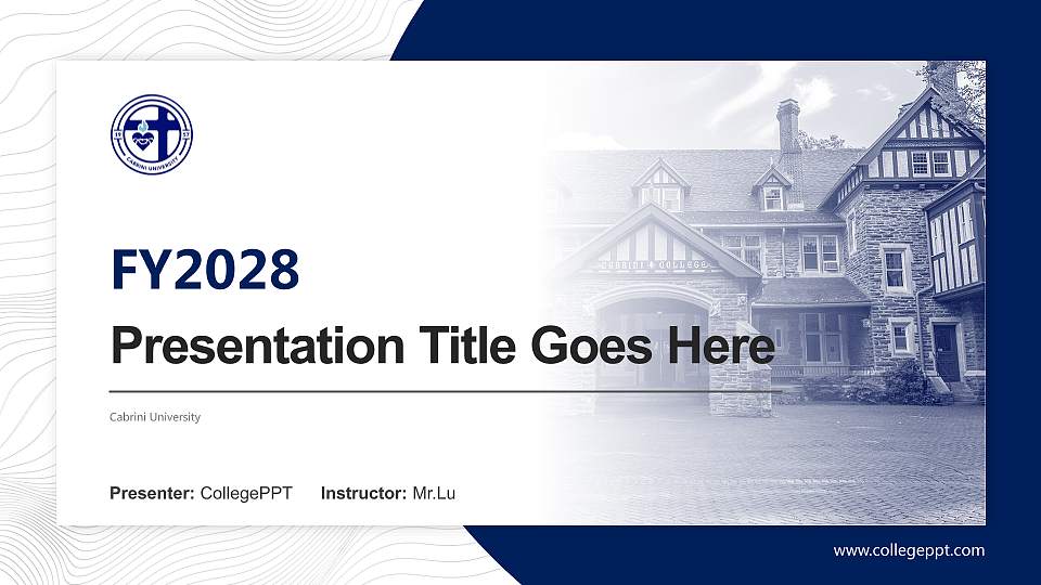 Cabrini University Academic Presentation/Research Findings Report PPT Template16:9 ratio PPT effect preview image