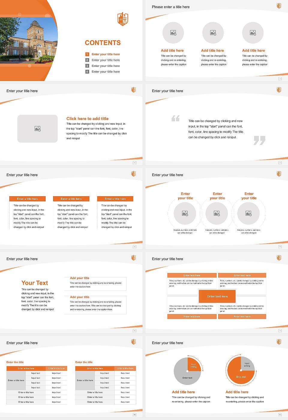 Campbell University Course/Courseware Creation PPT Template16:9 ratio PPT effect preview image2