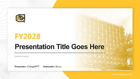 Cameron University Academic Presentation/Research Findings Report PPT Template
