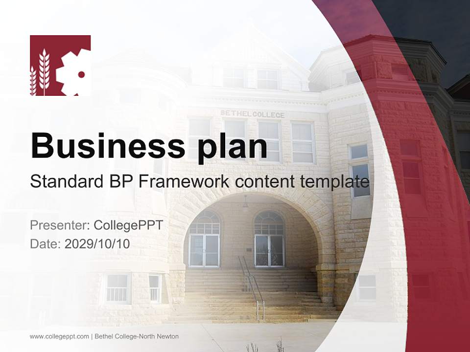 Bethel College-North Newton Competition/Entrepreneurship Contest PPT Template4:3 ratio PPT effect preview image9