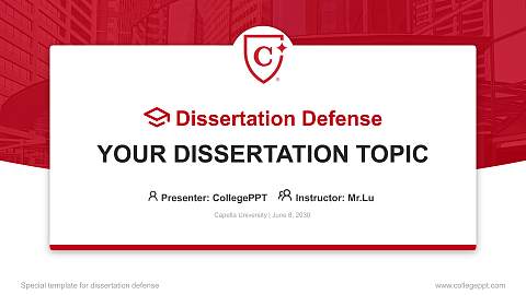 Capella University Graduation Thesis Defense PPT Template