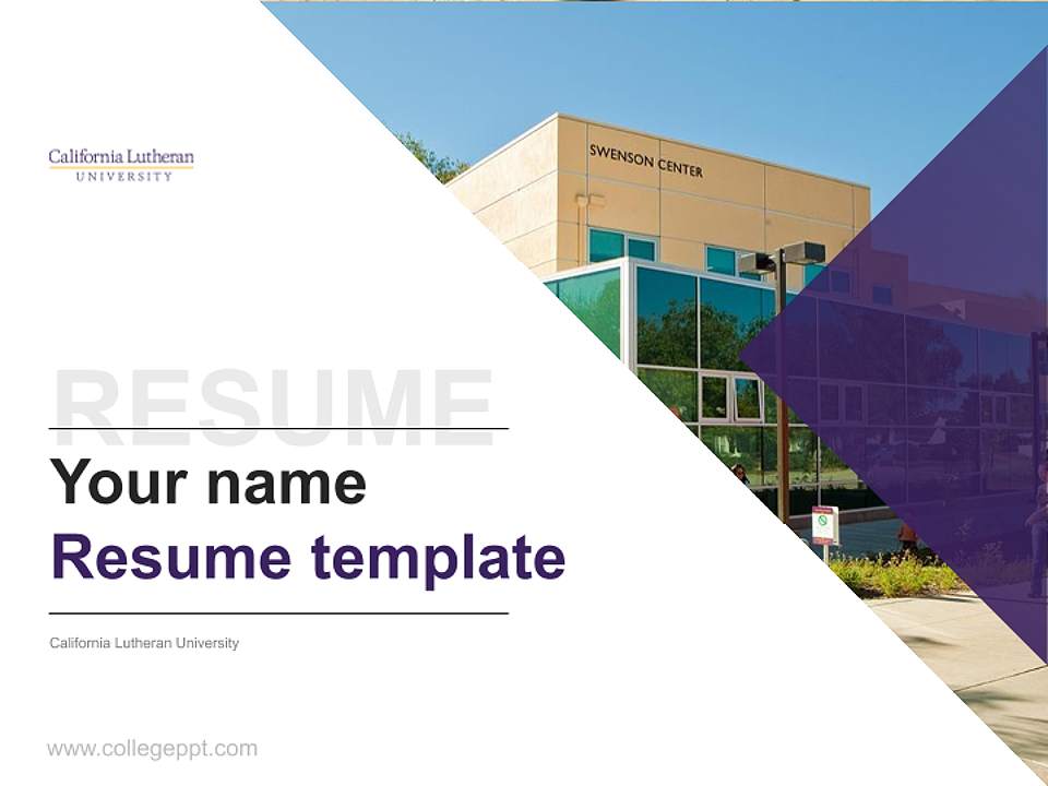 California Lutheran University Resume PPT Template4:3 ratio PPT effect preview image5