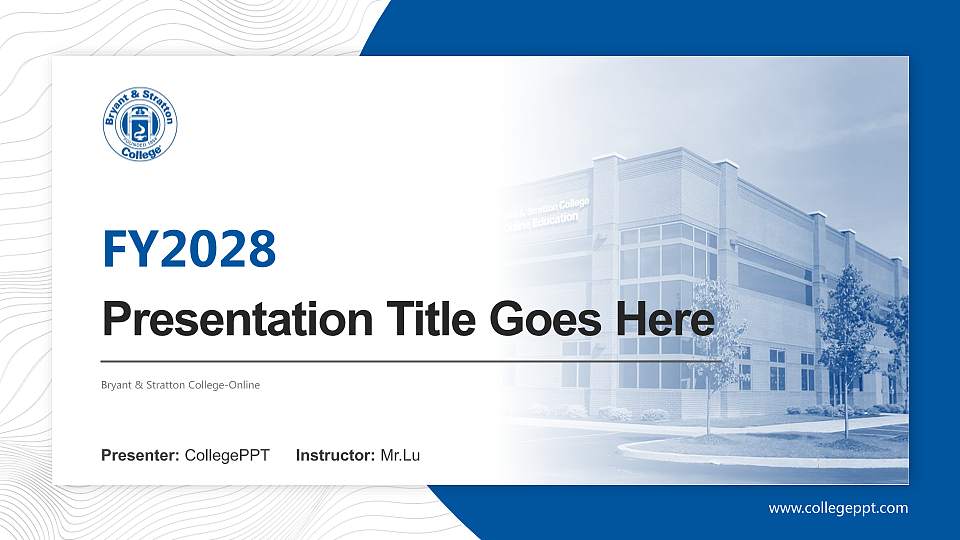 Bryant & Stratton College-Online Academic Presentation/Research Findings Report PPT Template16:9 ratio PPT effect preview image