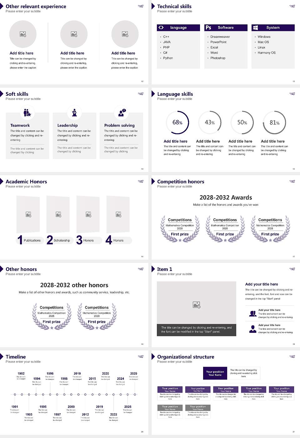 Carroll College Resume PPT Template16:9 ratio PPT effect preview image3
