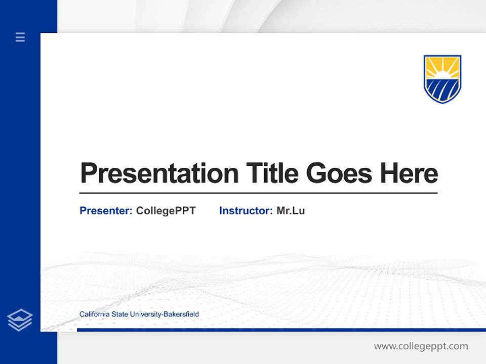 California State University-Bakersfield Thesis Proposal/Graduation Defense PPT Template4:3 ratio PPT effect preview image5