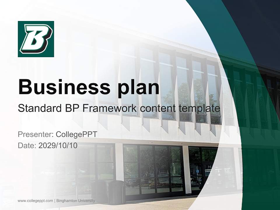 Binghamton University Competition/Entrepreneurship Contest PPT Template4:3 ratio PPT effect preview image9
