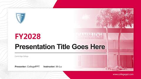 Cambridge College Academic Presentation/Research Findings Report PPT Template
