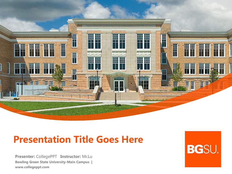 Bowling Green State University-Main Campus Course/Courseware Creation PPT Template4:3 ratio PPT effect preview image5