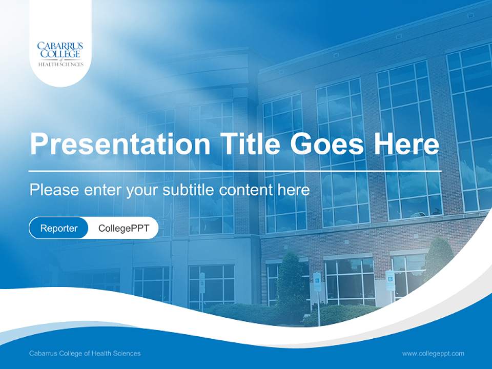 Cabarrus College of Health Sciences Lecture Sharing and Networking Event PPT Template4:3 ratio PPT effect preview image4