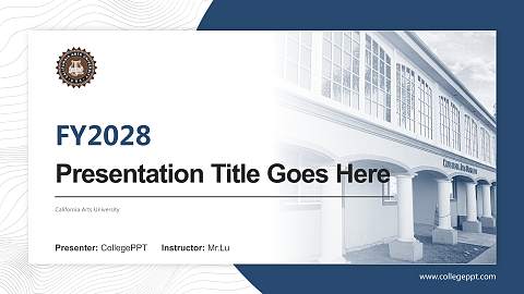 California Arts University Academic Presentation/Research Findings Report PPT Template