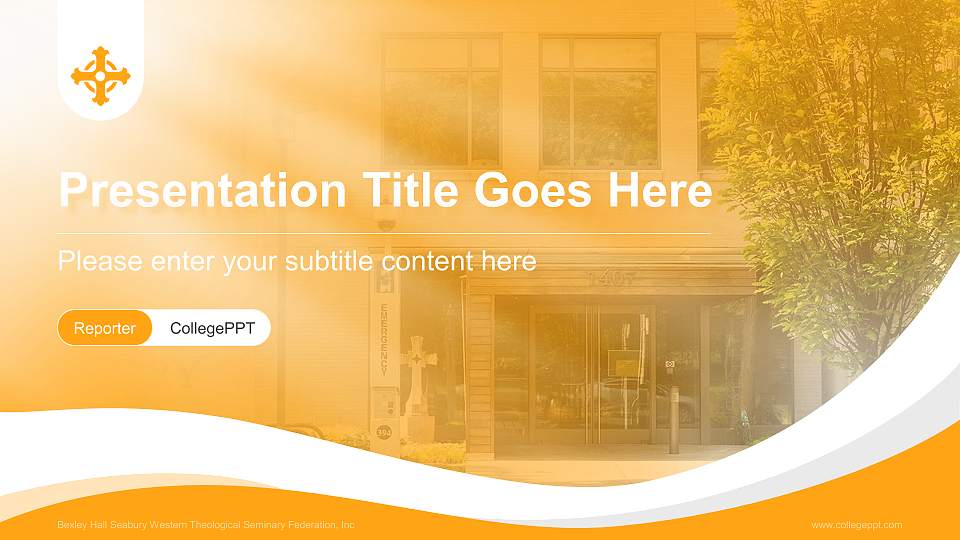 Bexley Hall Seabury Western Theological Seminary Federation, Inc Lecture Sharing and Networking Event PPT Template16:9 ratio PPT effect preview image
