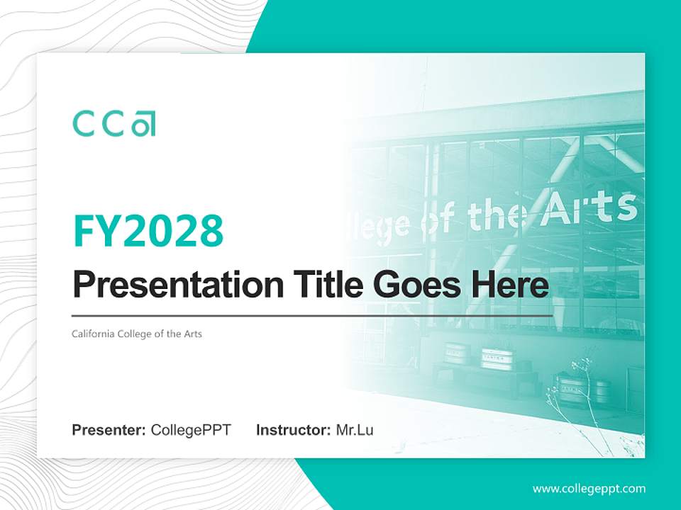 California College of the Arts Academic Presentation/Research Findings Report PPT Template4:3 ratio PPT effect preview image5