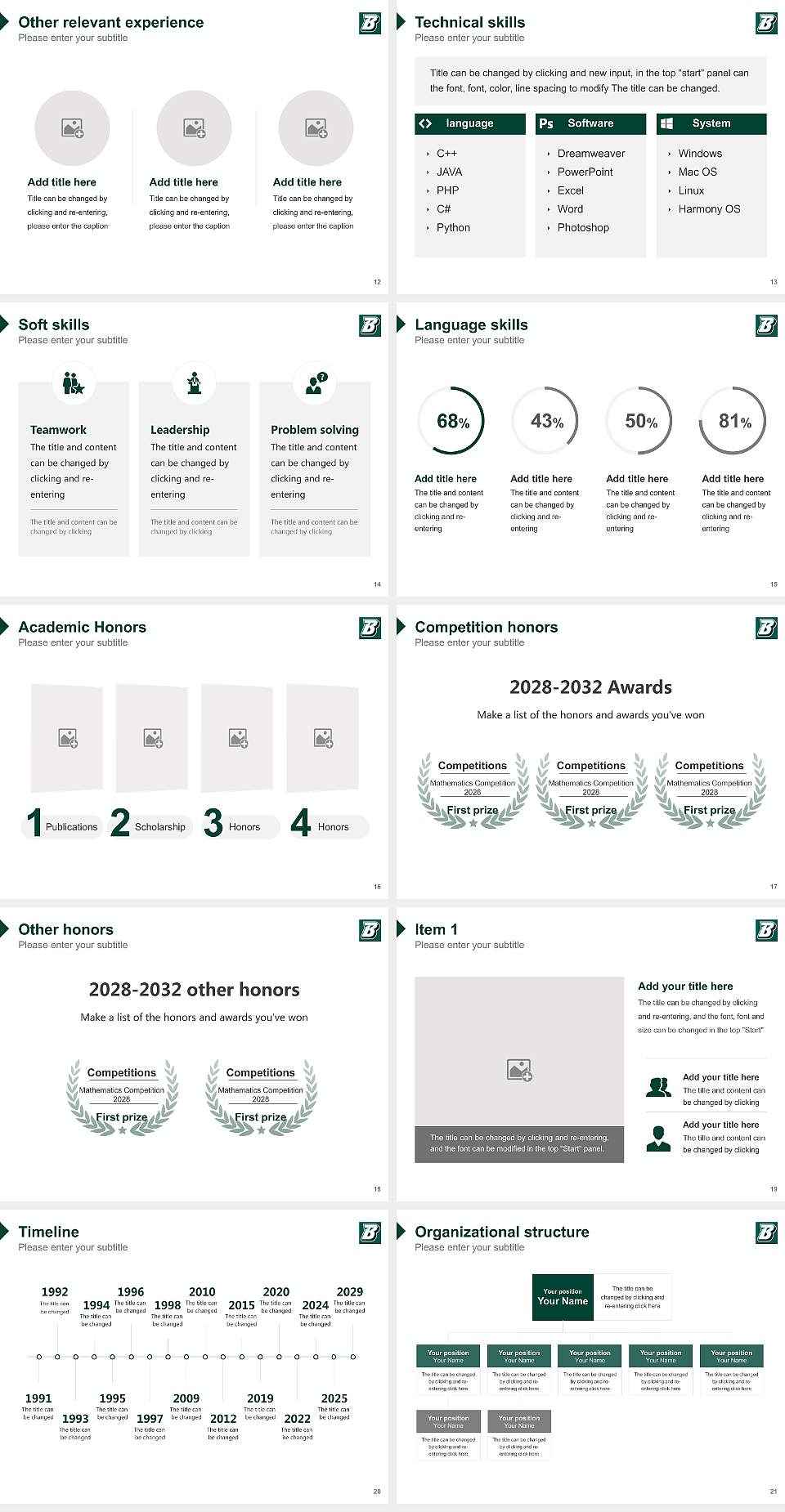 Binghamton University Resume PPT Template4:3 ratio PPT effect preview image3