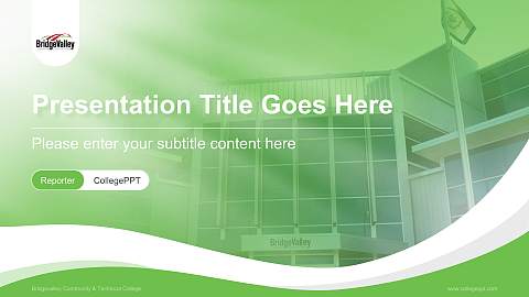 Bridgevalley Community & Technical College Lecture Sharing and Networking Event PPT Template