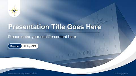 California State University Maritime Academy Lecture Sharing and Networking Event PPT Template