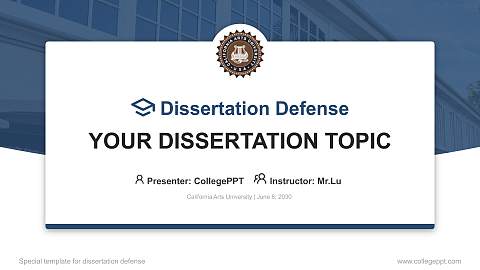 California Arts University Graduation Thesis Defense PPT Template