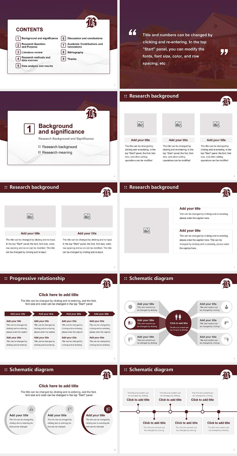 Boston Baptist College Graduation Thesis Defense PPT Template4:3 ratio PPT effect preview image2