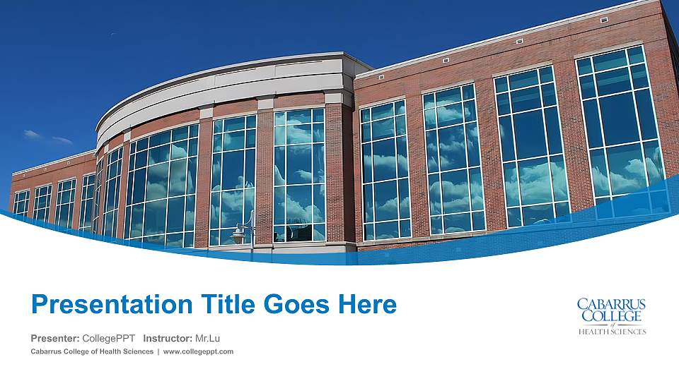 Cabarrus College of Health Sciences Course/Courseware Creation PPT Template16:9 ratio PPT effect preview image