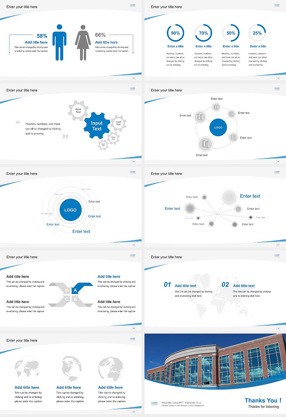 Cabarrus College of Health Sciences Course/Courseware Creation PPT Template16:9 ratio PPT effect preview image4