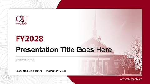 Campbellsville University Academic Presentation/Research Findings Report PPT Template