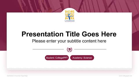 Caribbean University-Vega Baja National Scholarship Defense PPT Template