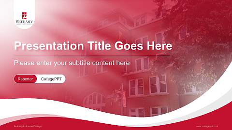 Bethany Lutheran College Lecture Sharing and Networking Event PPT Template
