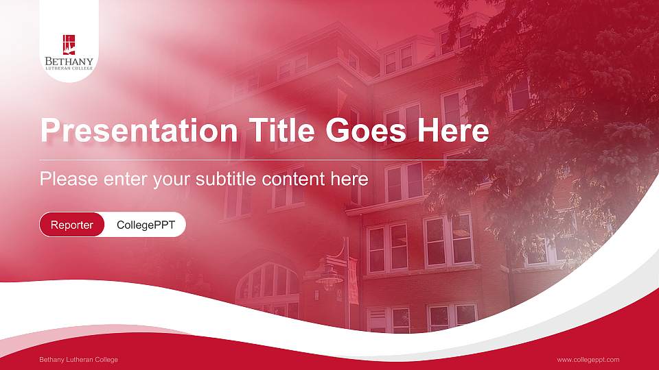 Bethany Lutheran College Lecture Sharing and Networking Event PPT Template16:9 ratio PPT effect preview image