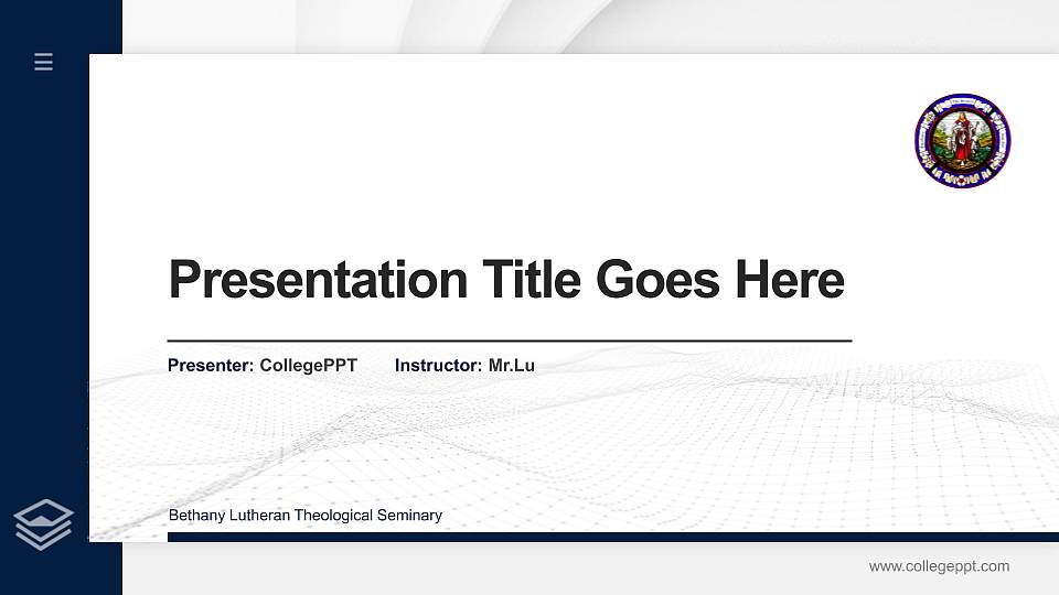 Bethany Lutheran Theological Seminary Thesis Proposal/Graduation Defense PPT Template16:9 ratio PPT effect preview image
