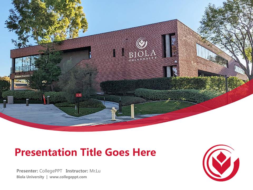 Biola University Course/Courseware Creation PPT Template4:3 ratio PPT effect preview image5