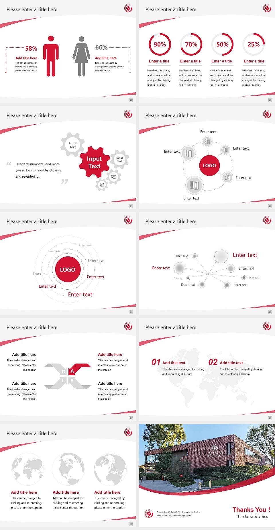 Biola University Course/Courseware Creation PPT Template4:3 ratio PPT effect preview image4