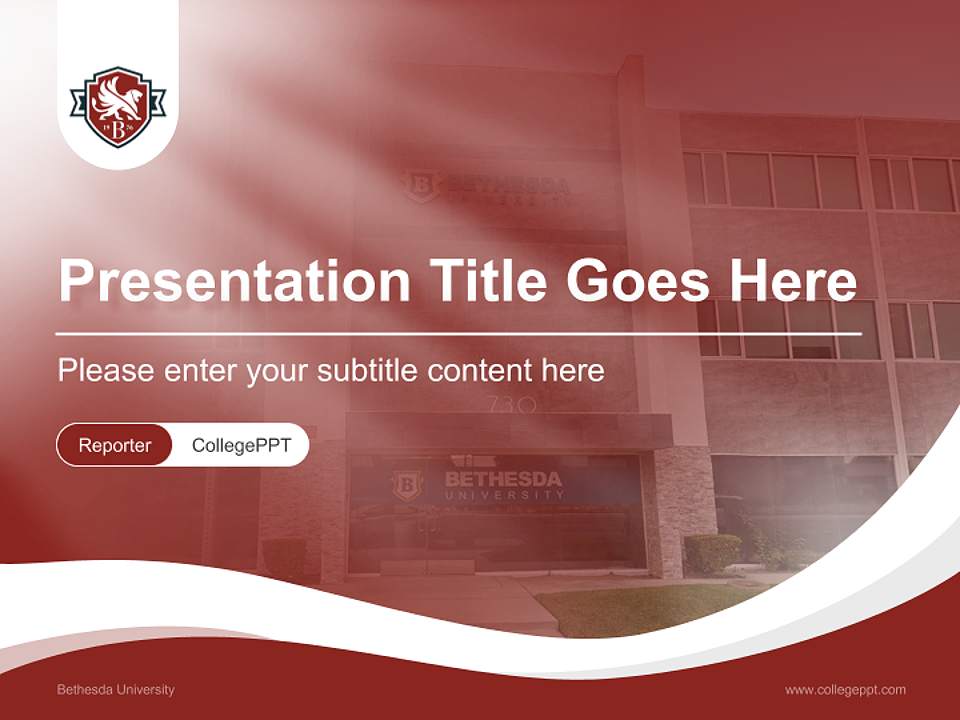 Bethesda University Lecture Sharing and Networking Event PPT Template4:3 ratio PPT effect preview image4