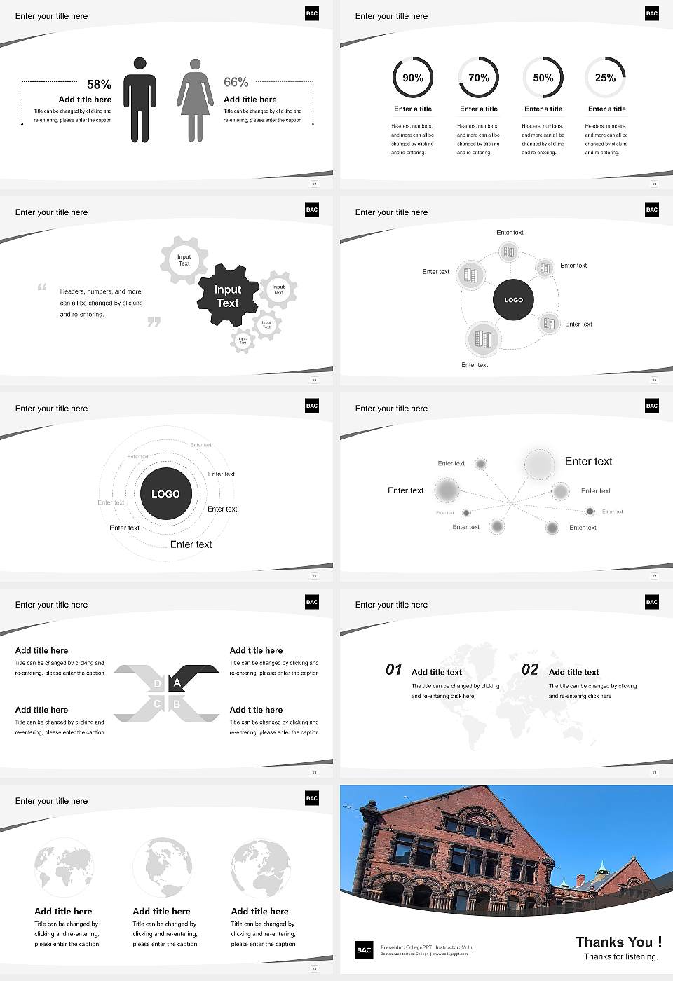 Boston Architectural College Course/Courseware Creation PPT Template16:9 ratio PPT effect preview image4
