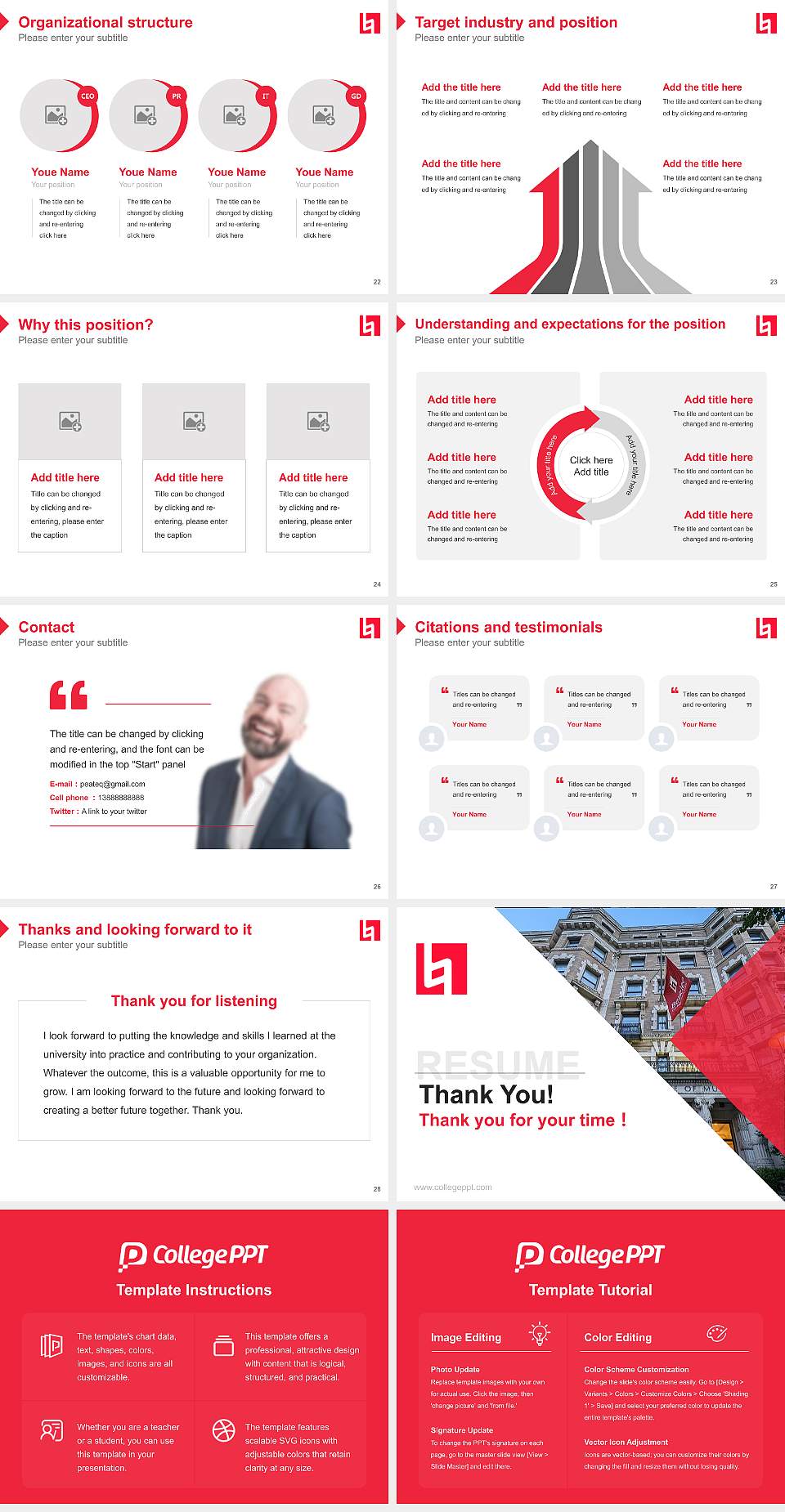 Berklee College of Music Resume PPT Template4:3 ratio PPT effect preview image4