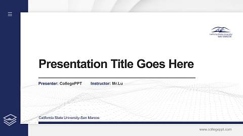 California State University-San Marcos Thesis Proposal/Graduation Defense PPT Template