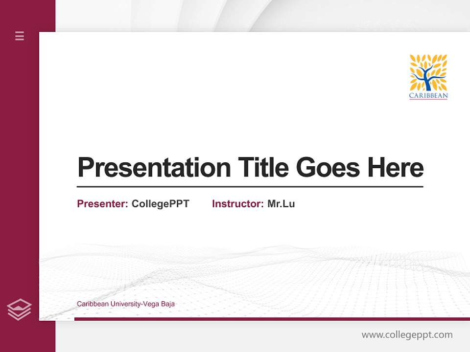 Caribbean University-Vega Baja Thesis Proposal/Graduation Defense PPT Template4:3 ratio PPT effect preview image5