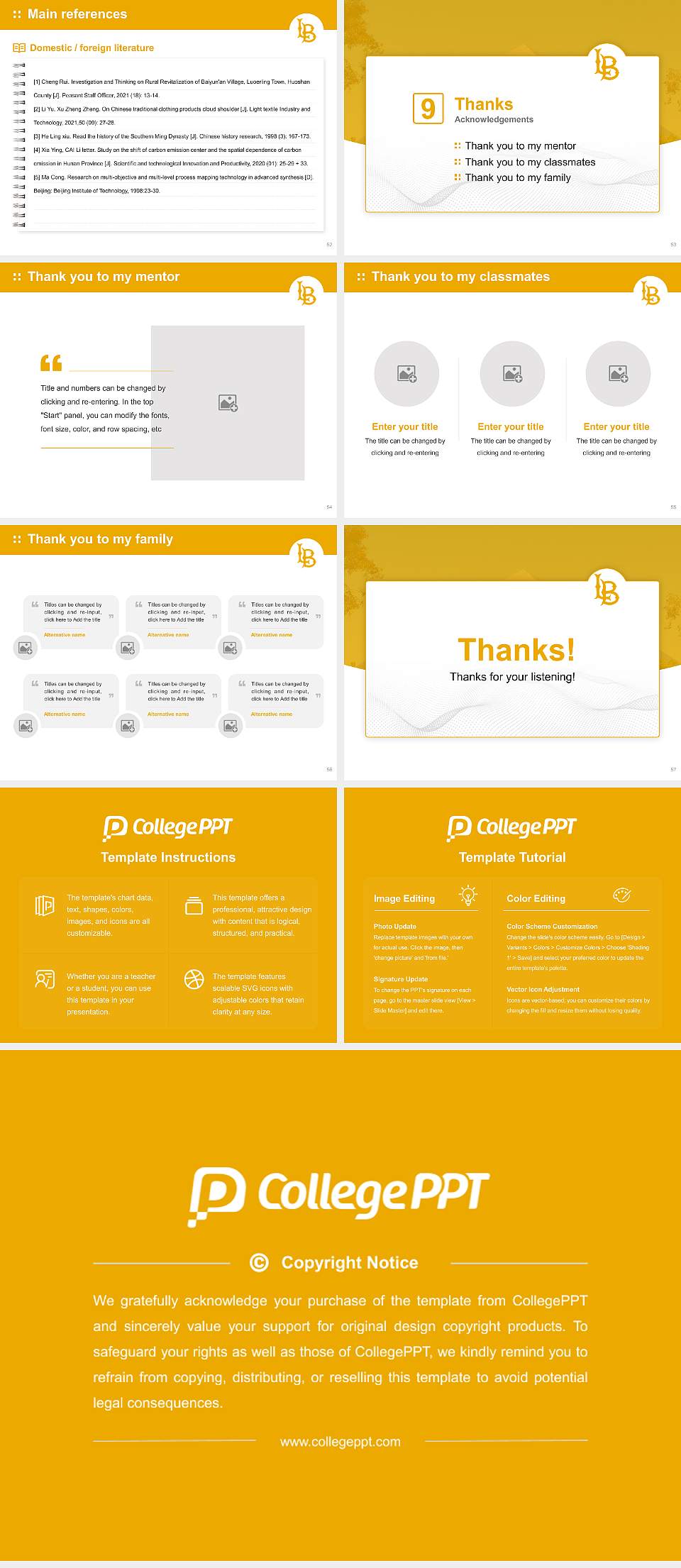 California State University-Long Beach Graduation Thesis Defense PPT Template4:3 ratio PPT effect preview image7