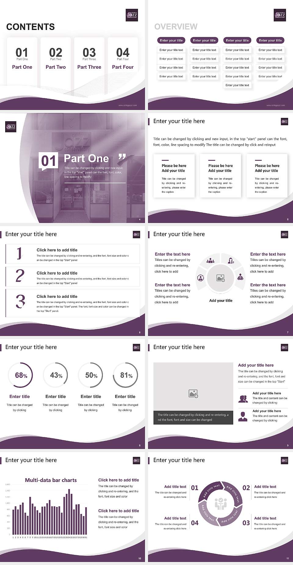 California Jazz Conservatory Lecture Sharing and Networking Event PPT Template4:3 ratio PPT effect preview image2