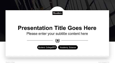 Bowdoin College National Scholarship Defense PPT Template