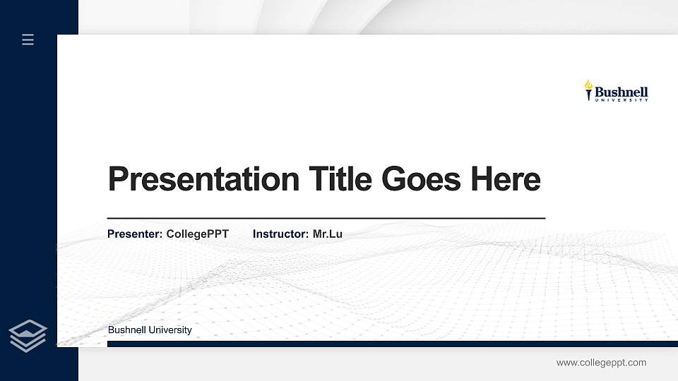 Bushnell University Thesis Proposal/Graduation Defense PPT Template16:9 ratio PPT effect preview image